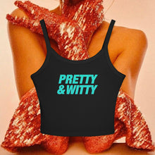 Load image into Gallery viewer, Pretty & Witty Spaghetti Tank Top (Blue)