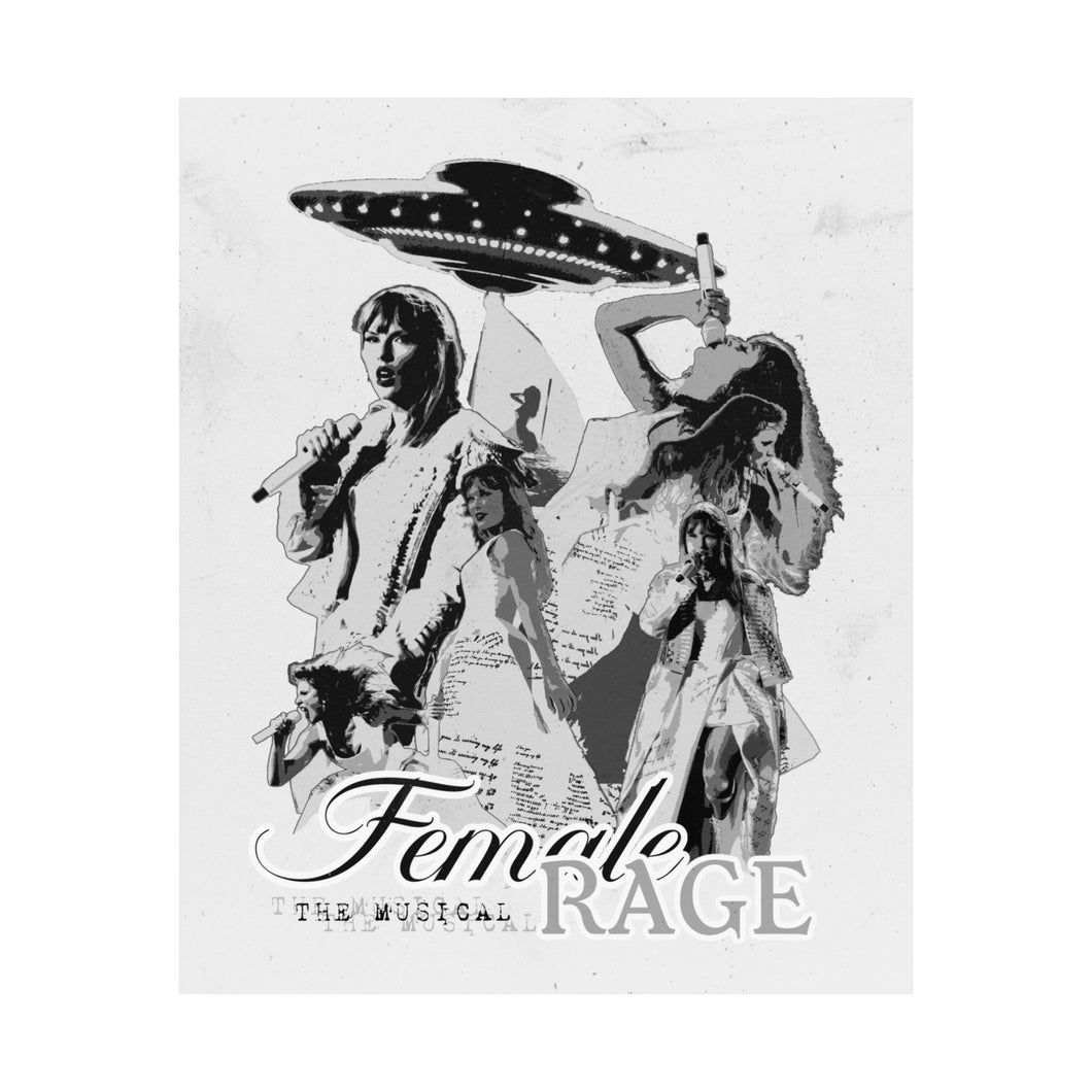 The Feminine Rage Musical Poster (White)