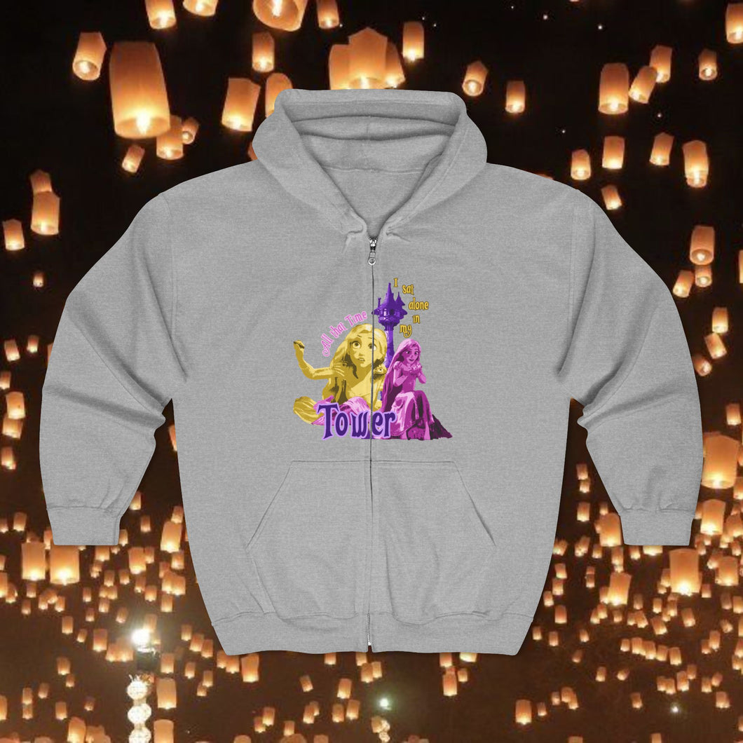 Alone In My Tower Zip Up Hoodie