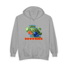 Load image into Gallery viewer, Sleeping With Fishes Zip Up Hoodie

