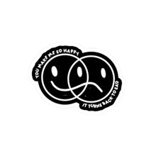Load image into Gallery viewer, The Happy Sad Sticker (white)
