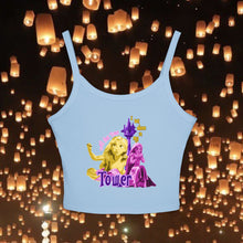 Load image into Gallery viewer, Alone In My Tower Spaghetti Tank Top
