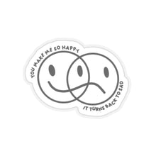 Load image into Gallery viewer, The Happy Sad Sticker (black)
