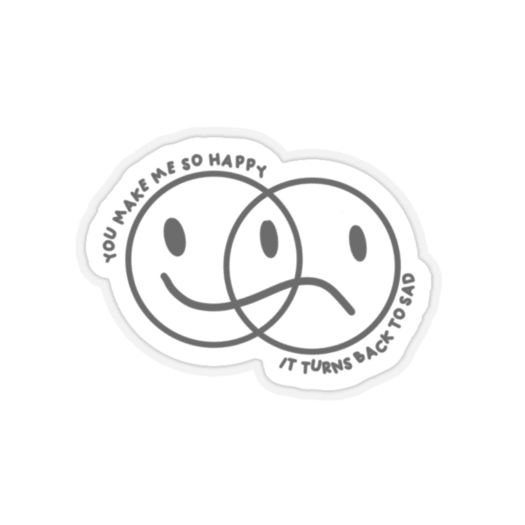 The Happy Sad Sticker (black)