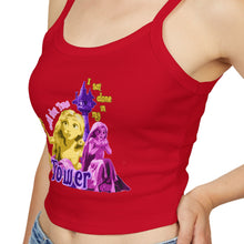 Load image into Gallery viewer, Alone In My Tower Spaghetti Tank Top
