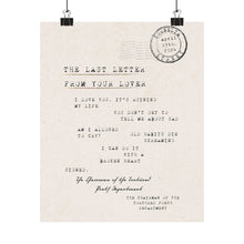 Load image into Gallery viewer, The Last Letter Poster
