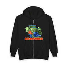 Load image into Gallery viewer, Sleeping With Fishes Zip Up Hoodie
