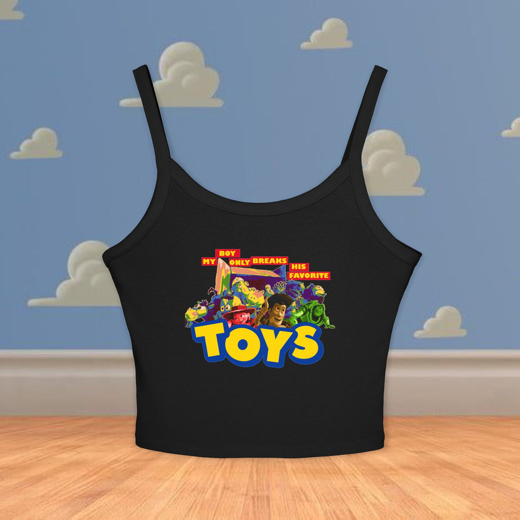 My Boy Breaks Toys Spaghetti Tank Top
