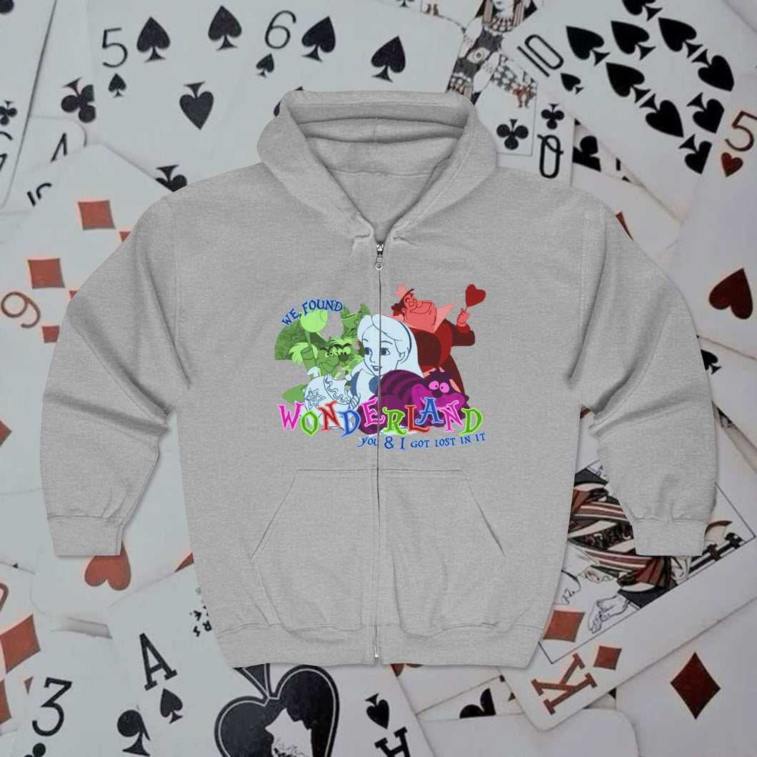 Lost In Wonderland Zip Up Hoodie