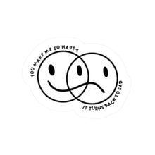 Load image into Gallery viewer, The Happy Sad Sticker (black)

